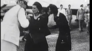 GREECE / ROYAL: Duchess of Kent arrives in Athens (1947)