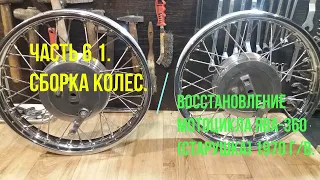 Часть 6.1.  Сборка колес ЯВА-360 старушка.