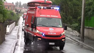 RICERCA PERSONA NEL FIUME ARRIVO DRAGO 141 + UCL VVF VARESE + SOMMOZZATORI VVF MILANO IN SIRENA