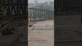 Hurricane Fiona Floodwater Destroys Bridge in Puerto Rico