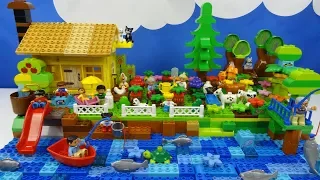 Строим из Lego Duplo, Build and Play toys Lego, Лего Дупло - house on the river