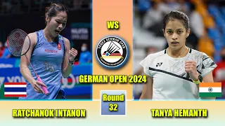 Ratchanok Intanon (THA) vs Tanya Hemanth (IND) | German Open 2024 Badminton