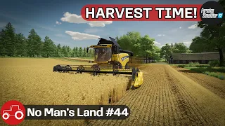 Harvesting Canola & Barley, Baling Straw & Mixing TMR - No Man's Land #44 FS22 Timelapse