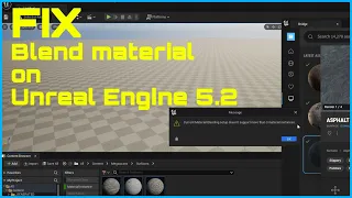 Blend material Fixed in Unreal Engine 5.2 #unrealengine5 #megascans