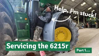 Servicing the John Deere 6215r Part 1... And I got stuck! - Farm Vlog -Fenland Farming Adventures