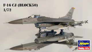 F-16CJ (Block 50) - Hasegawa 1/72 - Full Build - Brush Painted