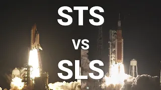 Shuttle vs Artemis Liftoff Comparison - STS, Shuttle, Launch, Camera Views, NASA, STS-131, Orion