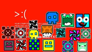 Windows 10 Kill Screen But Geometry Dash Icons Wants To See That