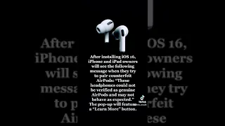 iOS 16 will help you identify counterfeit AirPods #iphonetricks #ios16 #fypシ #airpods