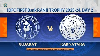 Ranji Trophy 2023/24_ Gujarat vs Karnataka Day 2: Match Highlights#cab #bcci