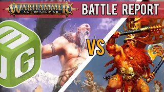 Fyreslayers vs Sons of Behemat Age of Sigmar Battle Report Ep 84