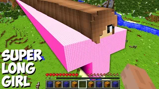 What if you SPAWN SUPER LONG GIRL OF 1000 BLOCKS in Minecraft ? LONGEST BOSS WITHER !
