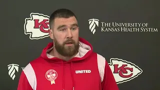 Travis Kelce talks Thursday ahead of Chiefs playoff matchup with the Dolphins