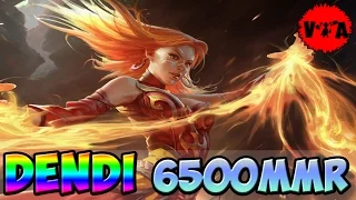 Dota 2 - Dendi 6500 MMR Plays Lina vol #1 - Ranked Match