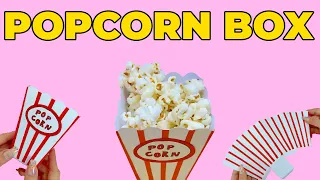 HOW TO MAKE POPCORN BOX FROM PAPER AT HOME