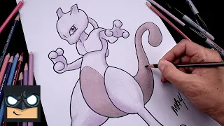 How To Draw Pokemon Like a Pro | Mewtwo Draw & Color