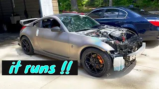 Salvage auction nissan 350z nismo drives for the first time | wrecked 2008 nissan 350z nismo #1400