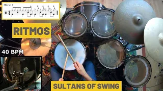 RITMOS de SULTANS OF SWING en BATERÍA - Dire Straits (10 Ritmos Fáciles para Batería)