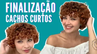 FINALIZAÇÃO DO CABELO CACHEADO CURTINHO - em fase de crescimento