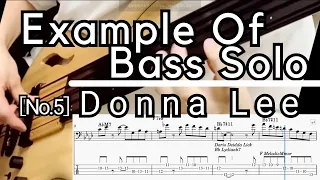 Donna Lee【Example Of Bass Solo】