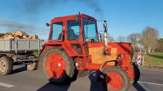 Belarus mts 52 u. 50/80 Holz Transport