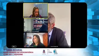 1ª Turma Recursal | Sessão Ordinária por Videoconferência | 12 Abr. 2021 - Matutino / Vespertino