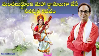 రోజూ ఈ సరస్వతీ కవచం వింటే బుర్రలు పాదరసమే | Saraswati Kavacham for everyone | Nanduri Srinivas