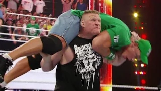 WWE RAW AUGUST 11, 2014 Brock Lesnar and John Cena Face off for Summerslam