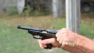 Shooting the Walther P38 pistol