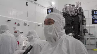 GOES R Weather Satellite In the Astrotech Cleanroom