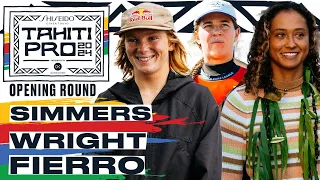 Caity Simmers, Tyler Wright, Vahine Fierro | SHISEIDO Tahiti Pro 2024 - Opening Round