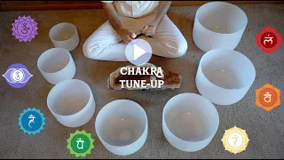 Chakra Tune-up with Crystal Singing Bowls - smooth, high quality sound