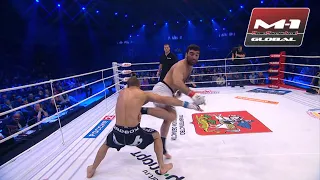 No one can stand this kick! Spinning back kick right to the liver! Artur Guseinov vs. Evgeni Fomenko