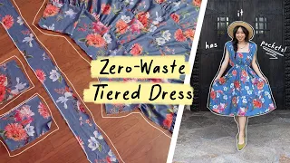 [DIY] Simple ZERO-WASTE tiered dress! Quick & easy to make :)