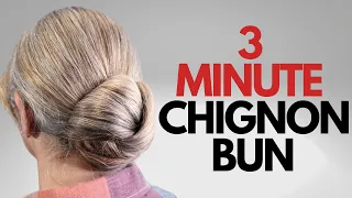 EASY chignon bun hair tutorial