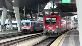 Einfahrt ÖBB IC 736 „Südbahn-Express“ Villach Hbf - Wien Hbf in Wien Hbf (01.05.2024, 4K HDR)