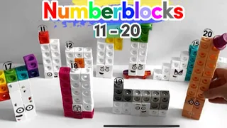 Lets Build Numberblocks Math Link Cubes 11 - 20. Kids Math Learning Videos.