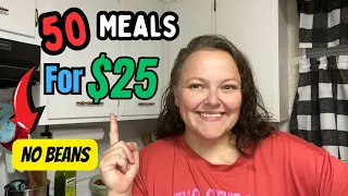 $25 Grocery Budget Feeds My Family 50 Individual Meals || NO BEANS EDITION