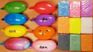 Making Slime With Funny Balloons And Floam Bricks