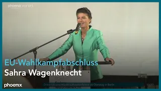 Sahra Wagenknecht zum Wahlkampfabschluss des BSW am 07.06.24