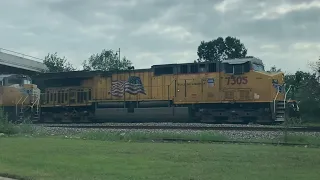 UP MEPFW with Rebuild Leader, CPKC Autoracks & GTW (CN) Boxcars at Fort Worth, TX (May 2, 2024)