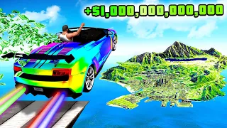 Jumping ZILLIONAIRE CARS Across GTA 5 Map!