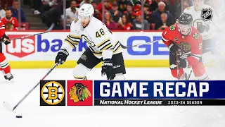 Bruins @ Blackhawks 10/24 | NHL Highlights 2023