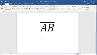 How to type segment AB in Word: How to Put a Line Above a Letter in Word