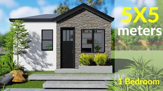 5x5 Meters Small House Design #2