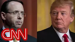 President Trump says he has no plans to fire Rosenstein