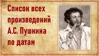 Какие произведения написал Пушкин | Годы выхода стихов