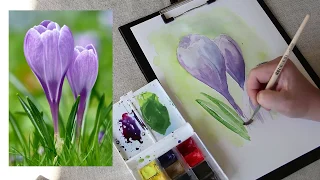 Как рисовать цветы акварелью.