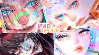 ✍🏻 "1 HOUR"  SATISFIED IPAD DRAWING SOUND - ASMR - ✍🏻