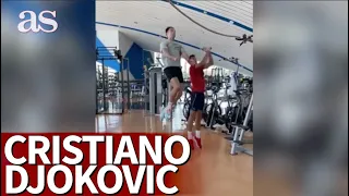 Cristiano enseña a Djokovic su secreto para saltar 2,56 metros | Diario AS